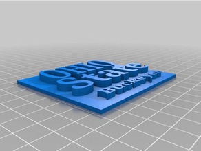 ohio state etiqueta La impresión en 3d la universidad de fútbol el estado rápido 3d print model - Mito3D