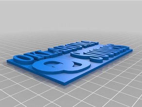 oklahoma sooners 3d printing quick sports tag 3d print model - Mito3D