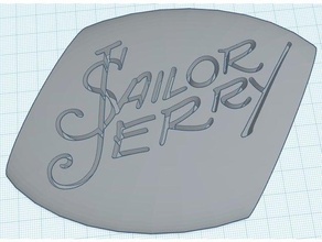 sailor jerry marca de placa bacteriana sinais e logotipos Logo em 3d o álcool aurora a3 logotipo rum sinal 3d print model - Mito3D