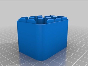 aa 4x3 tight bottom containers customized 3d print model - Mito3D