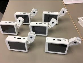 raspberry pi caso lcd + suporte de câmera eletrônica framboesa câmara 3d print model - Mito3D