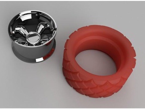 jante pneu mode double ressort moteur châssis de roulement les gadgets 3d print model - Mito3D