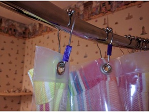cortina de chuveiro do clip retentor casa banho titular clipe gancho acessórios com duche 3d print model - Mito3D