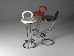 sedie da bar famiglia 3d print model - Mito3D