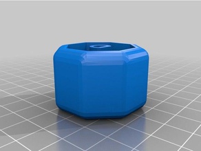 achteck drehknopf L'impression 3d 3d print model - Mito3D