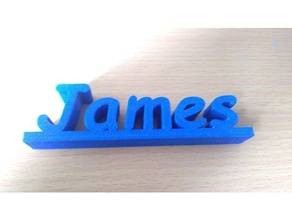 james 3d nameplate signs & logos ornament 3d print model - Mito3D