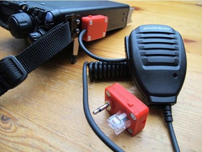 ft-817 speaker mic plug electronics ham radio homebrew microphone yaesu 3d print model - Mito3D