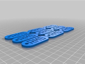 rms etiqueta de chave chaveiros personalizado 3d print model - Mito3D