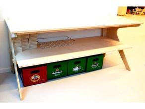 clean desk organization cnc machine router furniture opendesk table workbench 3d print model - Mito3D