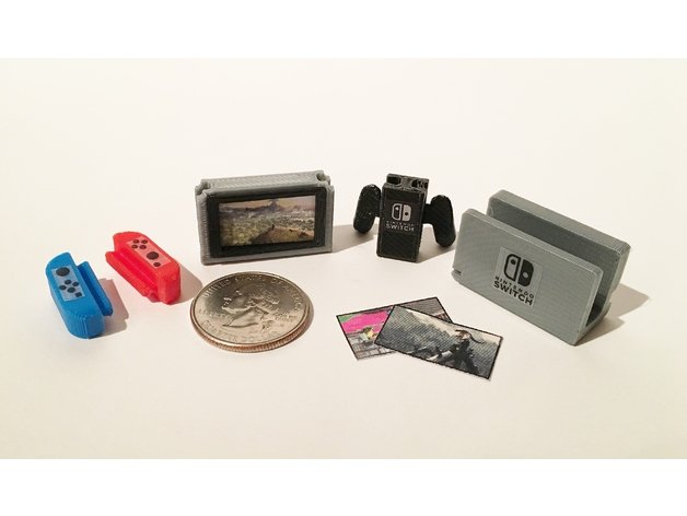 mini interruptor de nintendo juegos y juguetes la consola lindo geek en miniatura las miniaturas el 3D print model - Mito3D