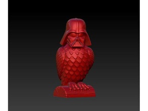 darth vader owl animals 3d print model - Mito3D