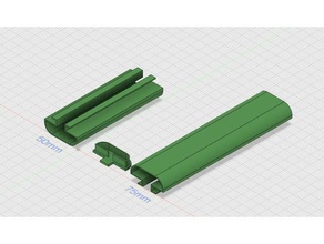 2020 cablecover Endkappe Teile Kabel-Halter extrusion cnc 3d print model - Mito3D