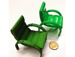 prato sedia solide cilindri mobilia di modello la mobili casa bambola in miniatura retrò sede posti a sedere 3d print model - Mito3D