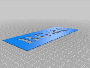 meine angepasste Schablonen Schilder & logos kundengebundene 3d print model - Mito3D