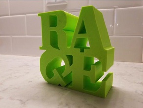 rage signs & logos 3d print model - Mito3D