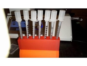 7 day syringe rack tool holders & boxes 3d print model - Mito3D