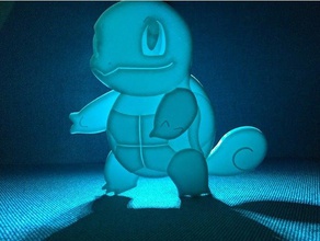 squirtle yaratıklar mavi sevimli litografi pokemon 3d print model - Mito3D