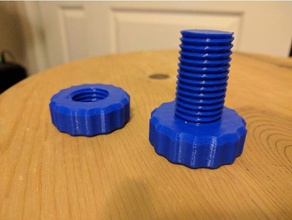 süper cıvata somun mekanik oyuncaklar harika mavi serin kolay sarmal helix fındık vida 3d print model - Mito3D