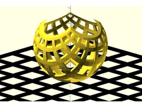 customizable stereographic projection math art openscad 3d print model - Mito3D
