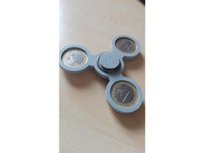 money fidget spinner toy 1 coins mechanical toys construction customized hand spinning 3d print model - Mito3D