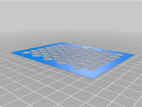 aerógrafo de la plantilla 10mm patrón hexagonal herramientas del arte hex scifi galería símbolos 3d print model - Mito3D