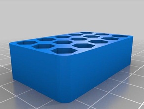 81 mm 5x3 hex organizador porta-ferramentas & caixas personalizado 3d print model - Mito3D