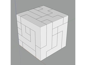 labirent küp matematik sanatı 3d print model - Mito3D