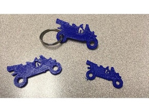 flivver car keychain signs & logos 3d print model - Mito3D