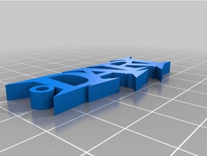 minha simples personalizado nomeado chaveiro chaveiros 3d print model - Mito3D