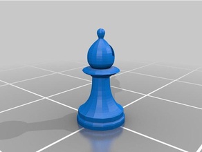 fou echec xadrez 3d print model - Mito3D