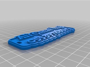 özelleştirilmiş çok satırlı etiket anahtarlığım Anahtarlık 3d print model - Mito3D