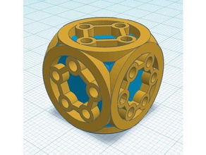 ei9ht hollow full dice - semi-balanced d s creux plein toys & games 3d print model - Mito3D