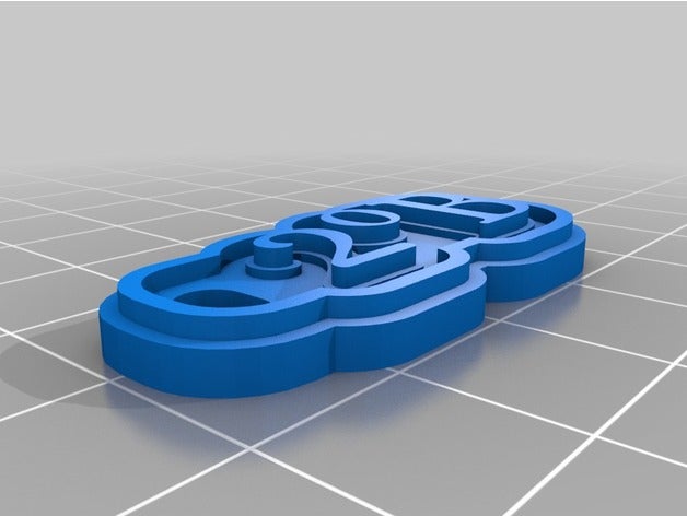 2 b Anahtarlık özelleştirilmiş 3D print model - Mito3D
