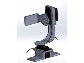 pan-tilt de montagem câmera 2-eixo suporte câmara cardan fpv o controle cabeça pan tilt 3d print model - Mito3D