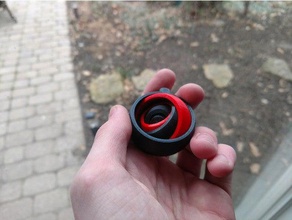 gyroscopique de détente trousseau pas porte-clés double couleur unique l'extrudeuse jouets mécaniques fidget jouet gyrospcope 3d print model - Mito3D