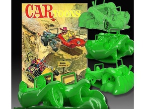 manx cartoon sculptures beach big deal buggy car cartoons dave dune kit volkswagen 3d print model - Mito3D