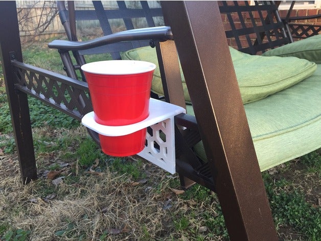 patio swing supporto di tazza all'aperto e giardino 3D print model - Mito3D