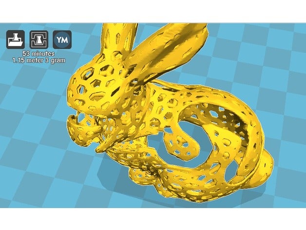arte bunny animali animale art coniglietto il design luce 3D print model - Mito3D