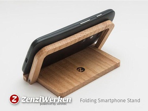 plegable soporte para smartphone cnc láser el teléfono móvil router flatpack lasercut stepcraft zenziwerken 3d print model - Mito3D