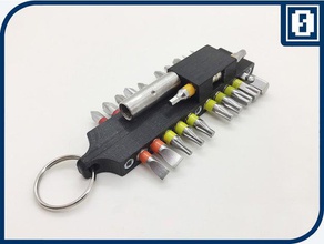 magnetic bit holder portable tool holders & boxes belt clip carabiner hex magnet magnets 3d print model - Mito3D