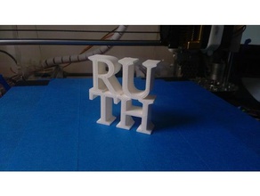 ruth plaque signalétique décor de la décoration 3d print model - Mito3D