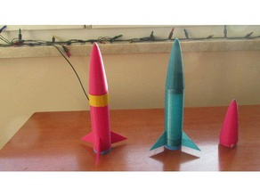 bottle rocket 3d printing air launcher rocketry 3d print model - Mito3D