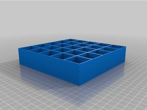 organizzatore mobilia di modello 5x5 box scrivania desk organizer 3d print model - Mito3D