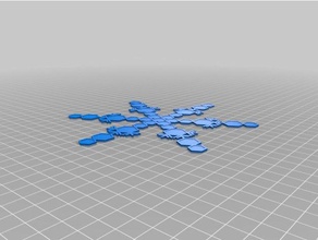 floco de neve 3 arte interativa personalizado 3d print model - Mito3D