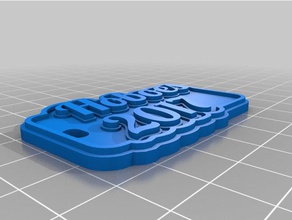 minha personalizado de várias linhas tag porta-chaves chaveiros 3d print model - Mito3D