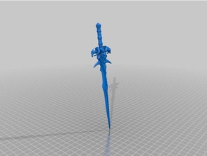 frostmourne video games arthas warcraft world wow 3d print model - Mito3D