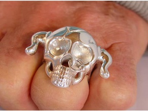 desagradável anel de caveira jóias 3d print model - Mito3D