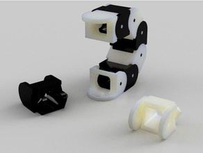 compact easy print-Kabel-Kette 3d-Drucker Teile Kabel Kabel-management Kette ziehen Sie die einfach drucken klein 3d print model - Mito3D