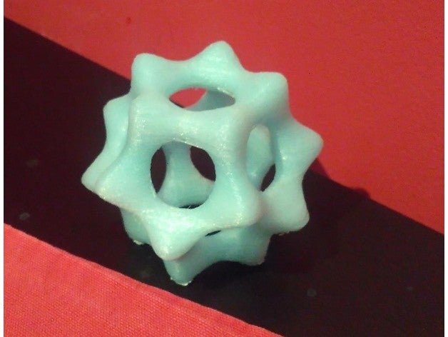 dodecahedral isosuperficie cosa matemáticas art 3D print model - Mito3D