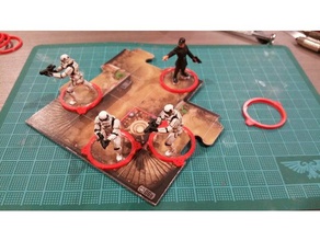 25mm clear base markers toy & game accessories imperial assault 3d print model - Mito3D